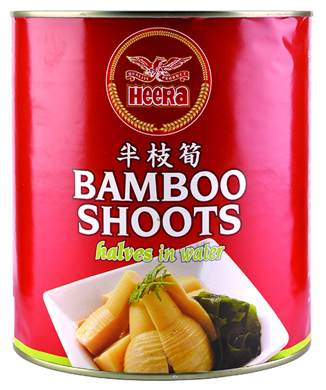 Heera Bamboo Shoots Halves In Water Tin 6x2.95kg