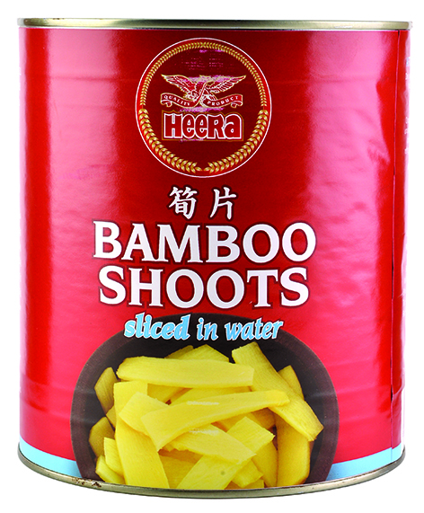 Heera Bamboo Shoots Sliced In Water Tin 6x2.95kg