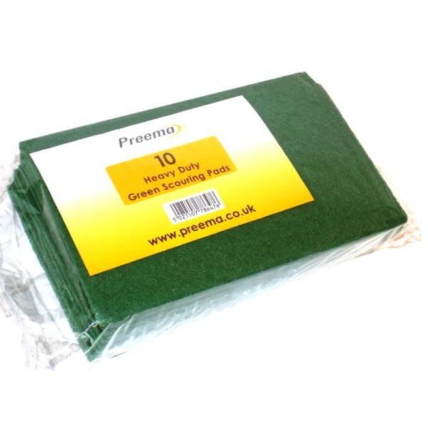 Preema Green 6x9 inch Scouring Pad Packet 1x10