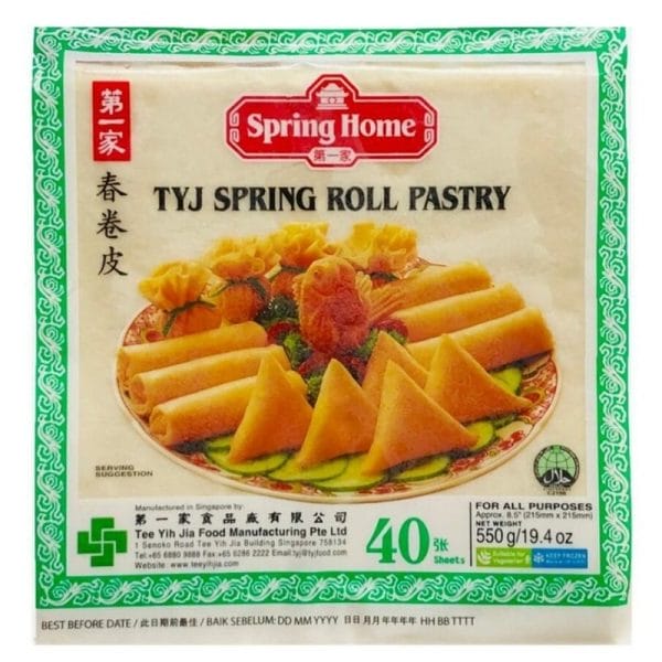 Tee Yih Jia 10 inch Spring Roll Pastry Packet 1x30