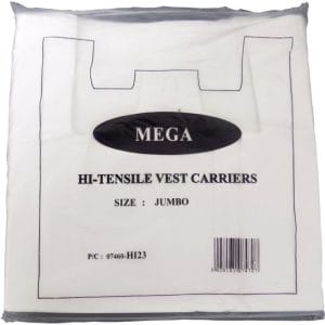 Jumbo 12x18x24 inch Vest Carrier Bags 10x100