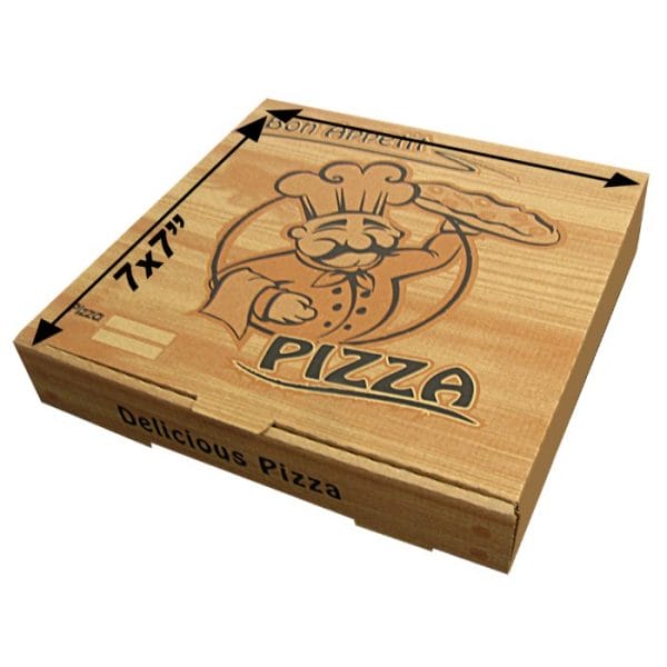 7 inch Brown Pizza Boxes 1x100
