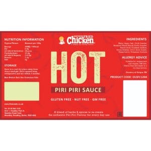 Southern Fried Chicken Hot Piri-Piri Sauce Jar 2.27L