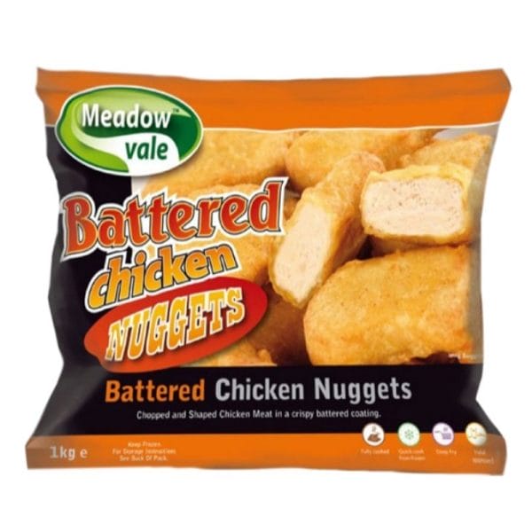 Meadow Vale Battered Chicken Nuggets Bag 1kg