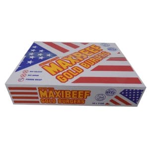Maxibeef Gold Halal Beef Burger Box 48x113g