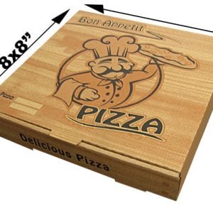 8 inch Brown Pizza Boxes 1x100