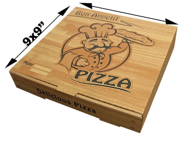 9 inch Brown Pizza Boxes 1x100