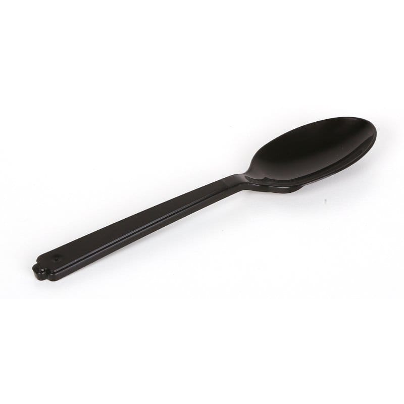Large Heavy Duty Black Plastic Spoons Box 20x50 - Adams Food Service