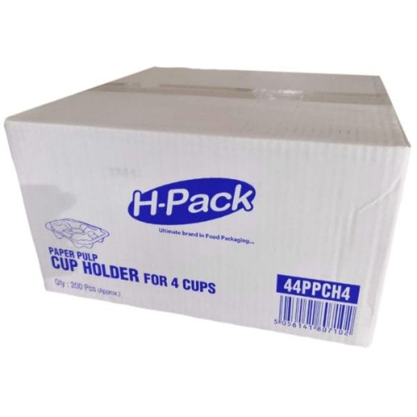 H-Pack Cardboard 4 Cup Holder Tray 1x50