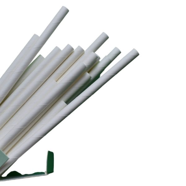 H-Pack 8mm Paper Straws With Sleeves 500 Pack