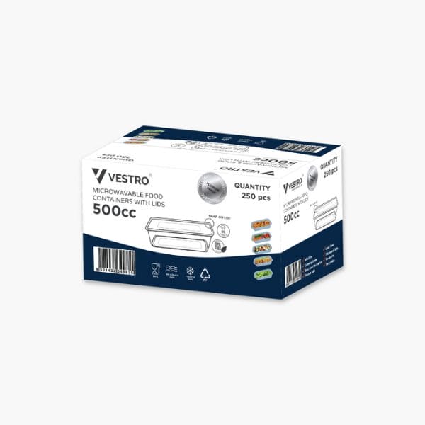 Vestro C500 Plastic Containers & Lids 1x250
