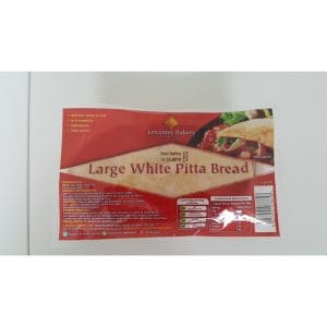 Leicester Bakery Ltd Large White Pitta Breads 18x6
