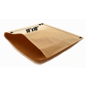 10x10 inch Brown Paper Bags 1x1000