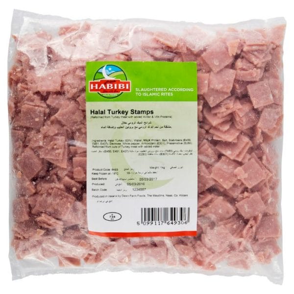 Habibi Halal Turkey Ham Stamps Bag 1kg