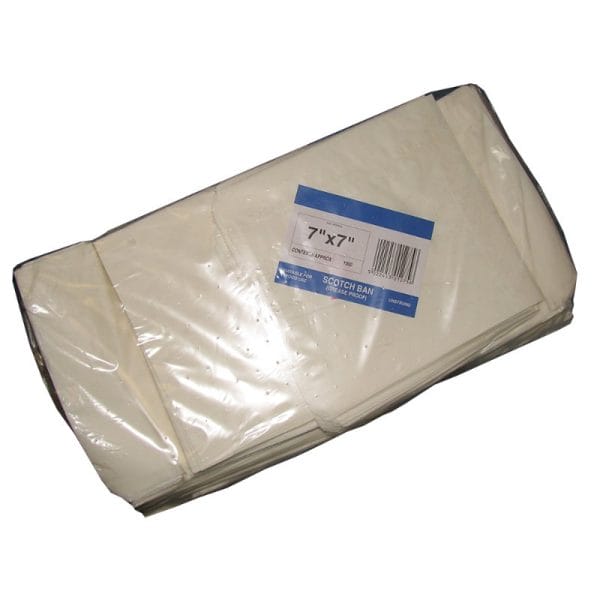7x7 inch White Greaseproof Bags 1x1000