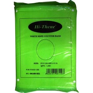 6x8 inch HDPE Plastic Counter Bags 1x1000