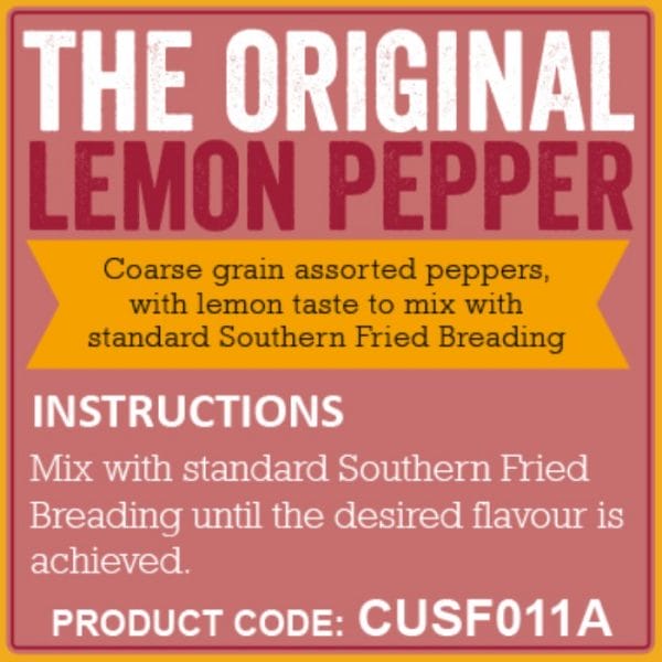 Southern Fried Chicken Original Lemon Pepper Seasoning Packet 1.6kg