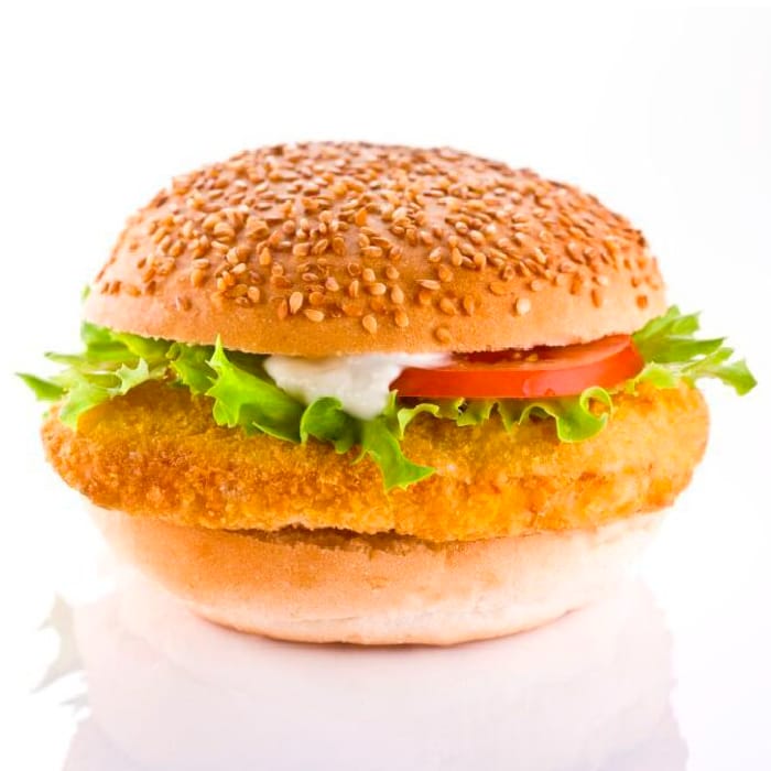 3CHEFS Breaded Chicken Burgers Box 6x12x85g - Adams Food Service