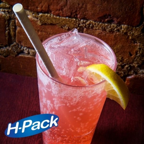 H-Pack 8mm Paper Straws With Sleeves Box 5x500