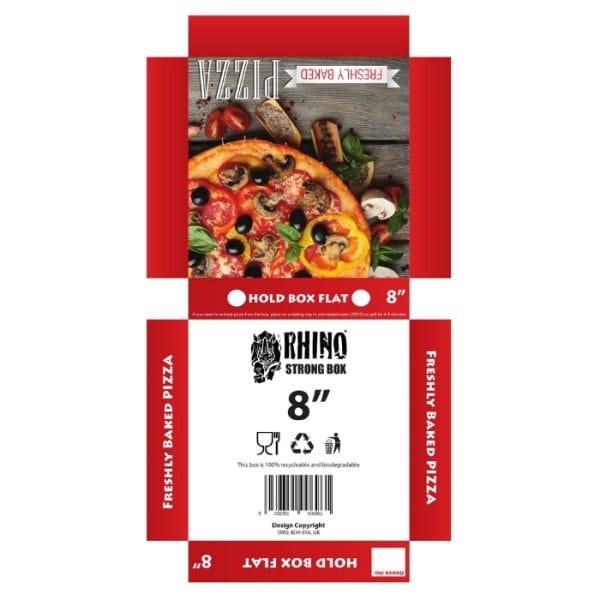 Rhino 8 inch Colour Pizza Boxes 1x100