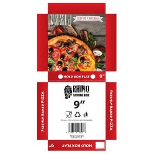 Rhino 9 inch Colour Pizza Boxes 1x100