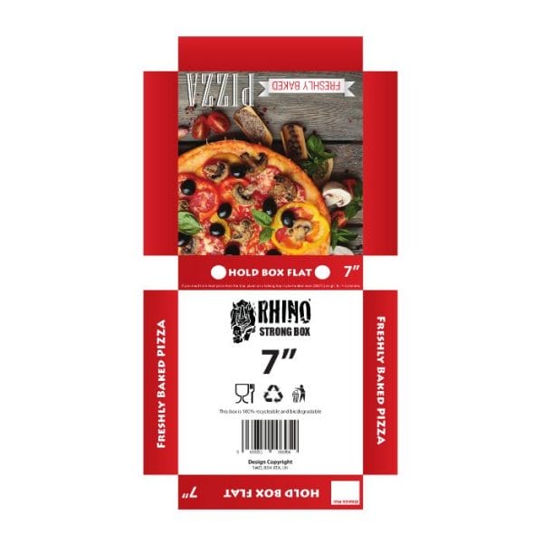 Rhino 7 inch Colour Pizza Boxes 1x100