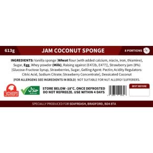 3 Chefs Jam Coconut Sponge Cake 8x613g